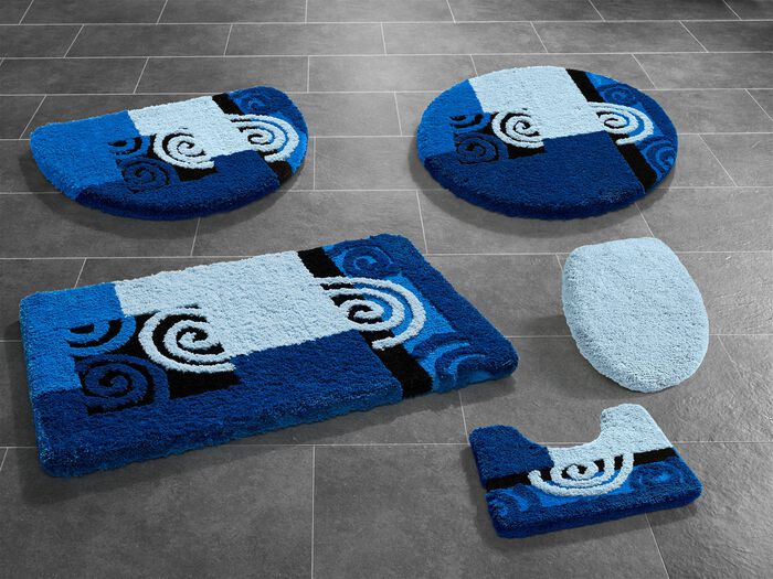 Flauschige Badgarnitur in weicher Microfaser-Qualität BLAU
