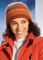 Grobstrick-M&uuml;tze in interessantem Dessin 