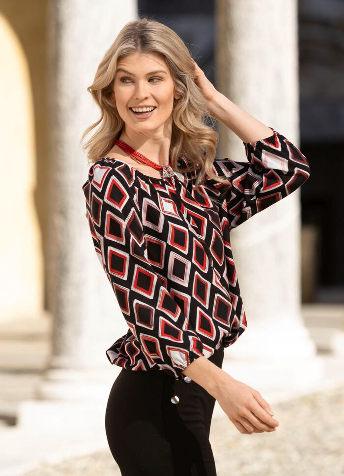 Tunika mit farbbrillantem Druck 