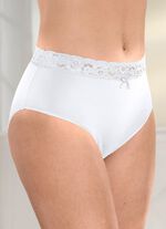 Viererpack Slips mit elastischem Spitzenbund 