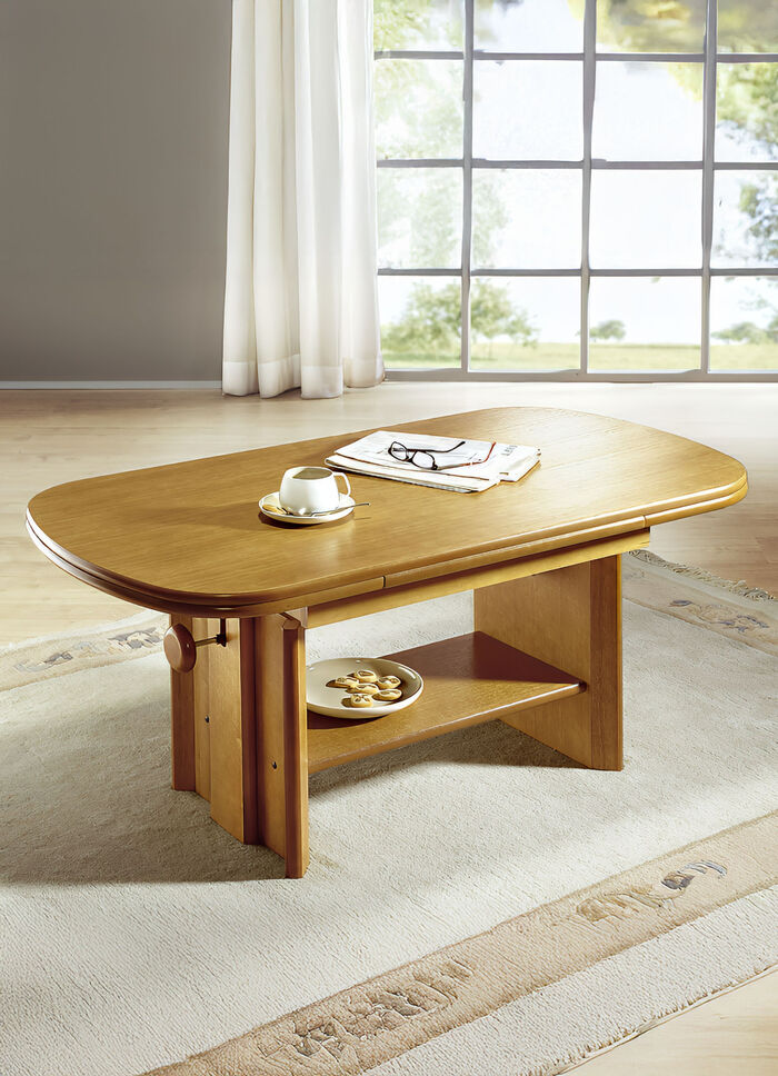 Couchtisch, ausziehbar und höhenverstellbar