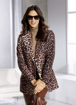 Blazer mit Raubtierfell-Dessin 