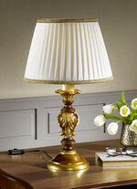 Tischlampe mit echt Blattgold NUSSBAUM-GOLD