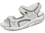 Waldläufer, sportliche Damen-Sandalen, Weite H, mit herausnehmbarem Fussbett EISGRAU-GRAFIT