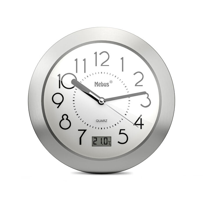 Badezimmeruhr mit extragroßen Ziffern 