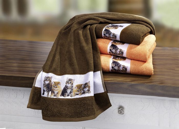 Frottier-Serie mit Jacquard-Bord&uuml;re 