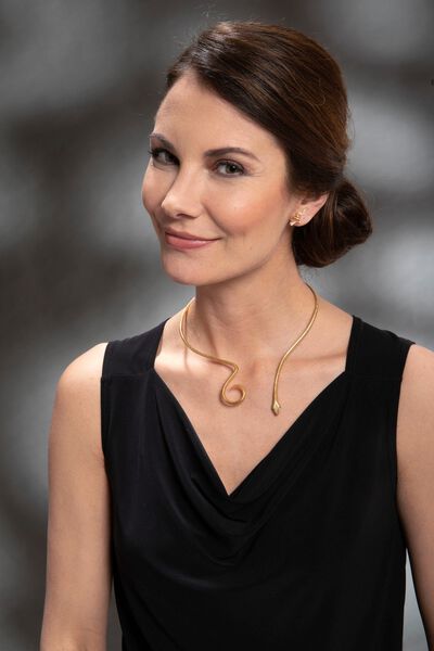 Halsreif &laquo;Schlange&raquo; mit Diamanten 