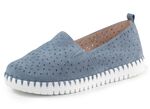 ELENA EDEN, sommerliche Damen-Slipper, Weite H, mit herausnehmbarem Fu&szlig;bett JEANS