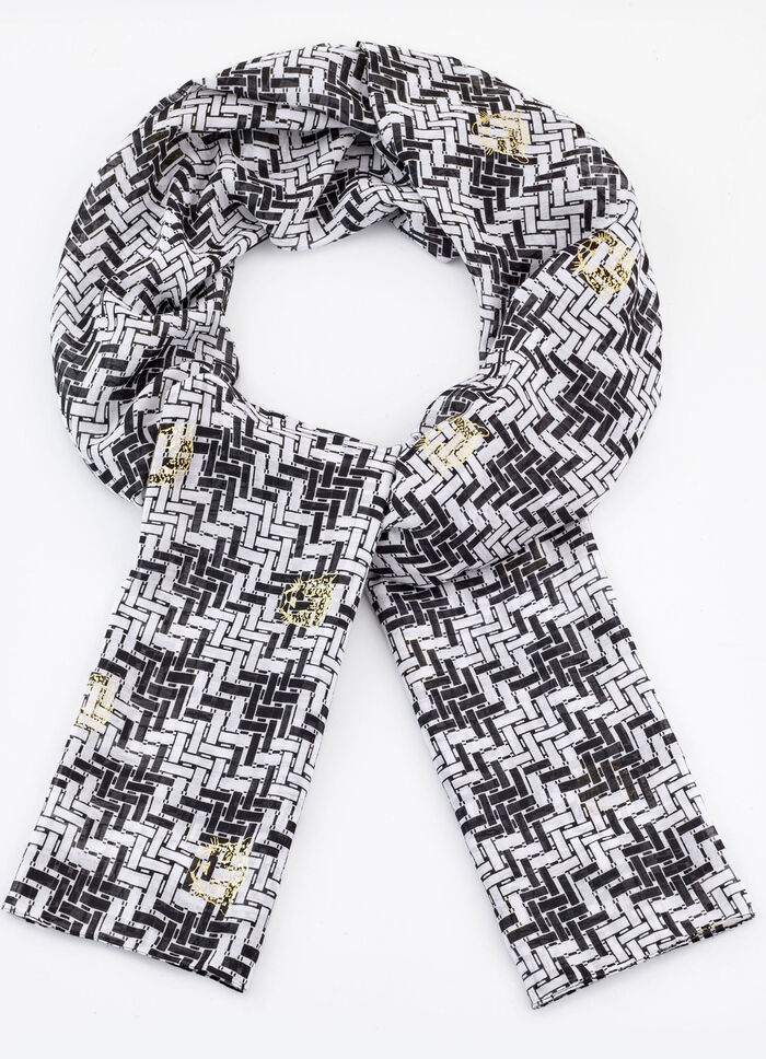 Schal mit grafischem Dessin 