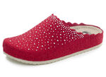 Pantoffel mit frechen Ziernieten ROT