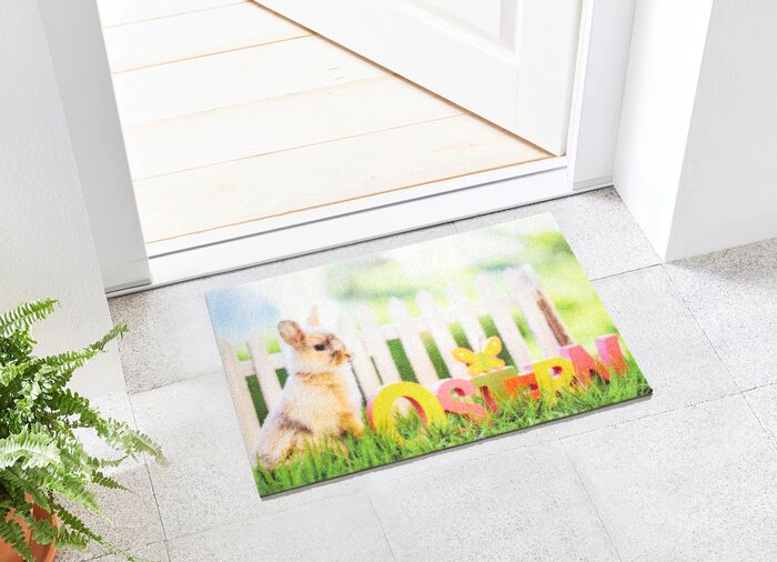 Fussmatte mit Osterhasen-Motiv 
