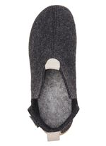 Laurina Wollfilz-Hausschuh mit Velours-Bes&auml;tzen 