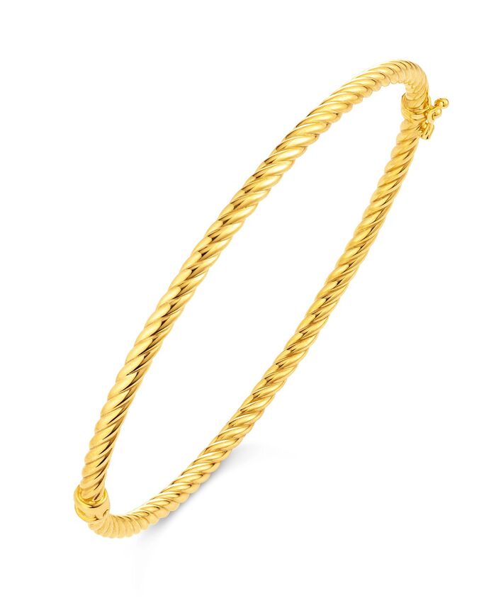 Gedrehter Armreif mit Steckschloss 