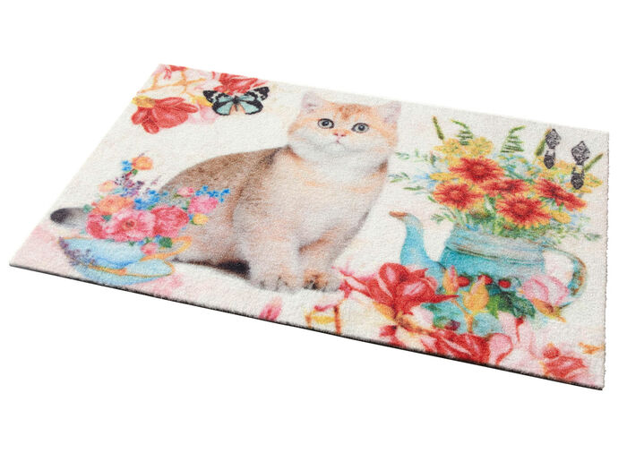 Hochwertige Fu&szlig;matte mit Katzen-Motiv 