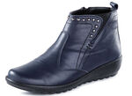 Gemini, bequeme Damen-Boots, Weite G, mit herausnehmbarem Fussbett MARINE