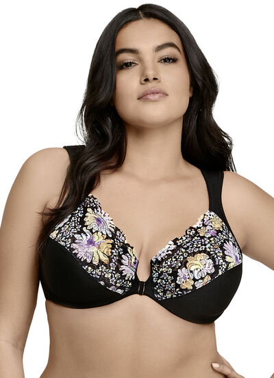 Glamorise Bügel-BH mit Floraldessin - 