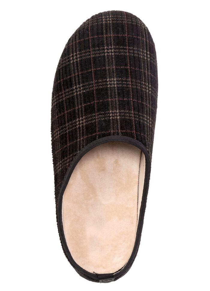 Textil-Pantoffel mit herausnehmbarem Fussbett SCHWARZ