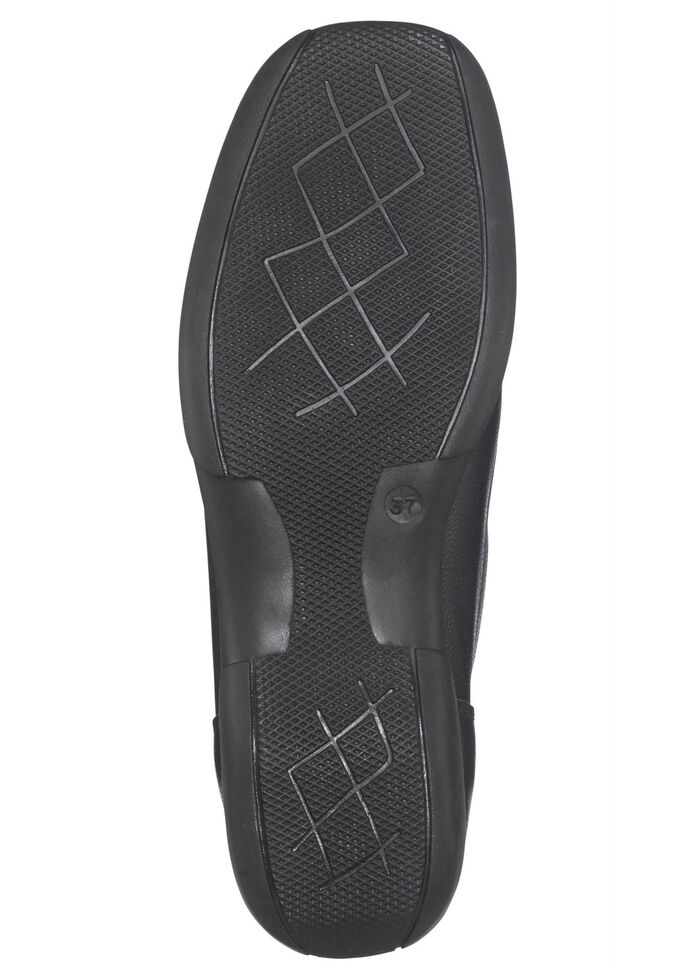 Mokassin-Slipper aus Chevreau-Nappaleder SCHWARZ-BUNT