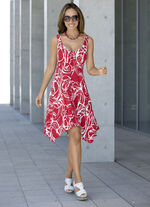 Kleid mit Zierbändchen ROT-WEISS
