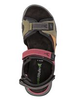 Waldl&auml;ufer, sporliche Damen-Sandalen, Weite H, mit herausnehmbarem Fussbett SCHWARZ-BUNT