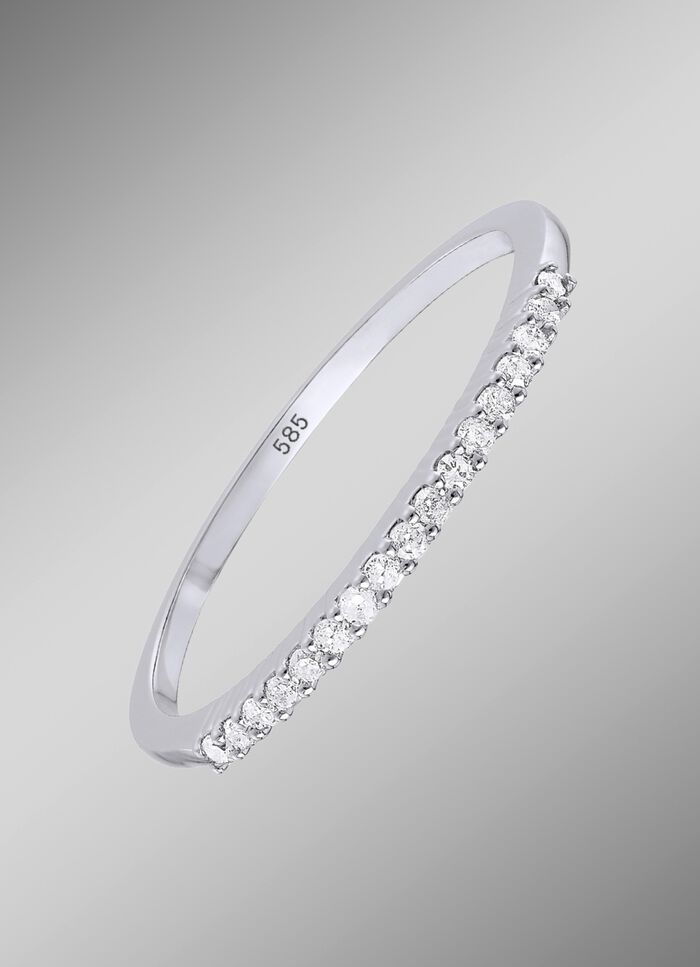 Exquisiter Damenring mit weissen Diamanten 