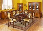 Esszimmer-Möbel mit Wurzelholzfurnier, 