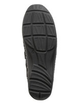 Waldläufer, bequeme Damen-Slipper, Weite H, mit herausnehmbarem Fussbett SCHWARZ-BUNT