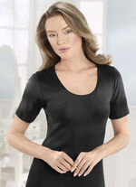 Zweierpack Shirts ohne Seitenn&auml;hte, BIO-Baumwolle 1X SCHWARZ, 1X WEISS