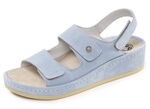 Mubb, bequeme Damen-Sandalen, Weite H, mit herausnehmbarem Fussbett BLEU