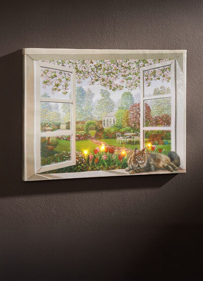 LED-Bild auf Holzrahmen  LED-Bild auf Holzrahmen