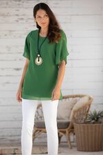 Unifarbene Tunika OLIV