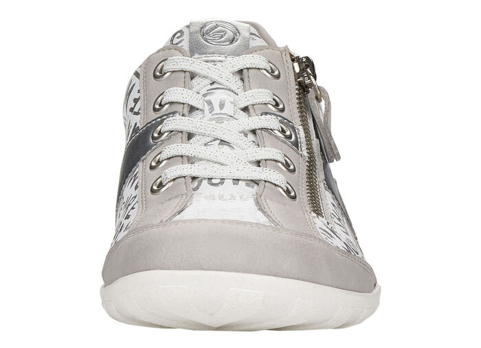 Remonte Sneaker mit bedruckten Besätzen HELLGRAU-WEISS