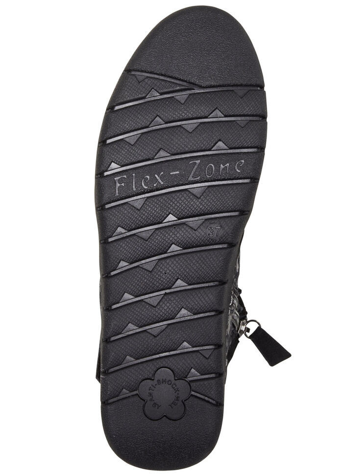 ELENA EDEN Schn&uuml;r-Bootie aus Veloursleder SCHWARZ