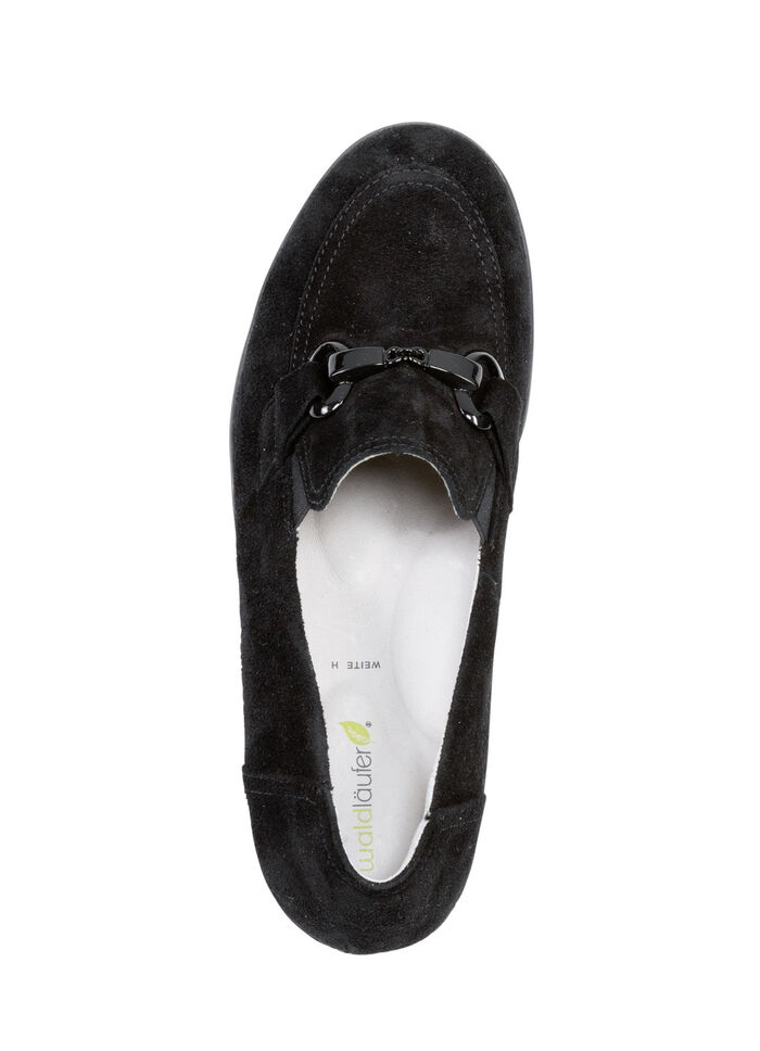 Waldläufer, bequemer Damen-Trotteur, Weite H, mit herausnehmbarem Fussbett SCHWARZ