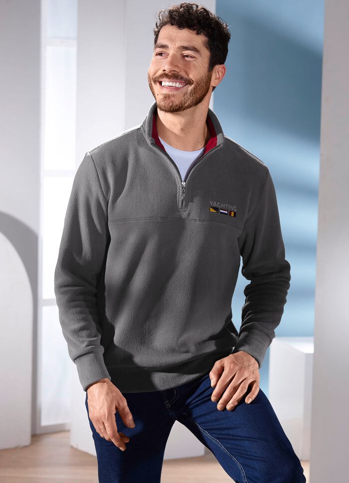 Fleecetroyer in 3 Farben DUNKELGRAU