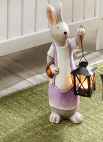 Wetterfeste Hasen mit Laterne 