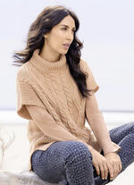 Pullunder in Perlfang mit Zopfmuster CAMEL