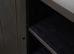 Geräteschrank Garage mit Holzlamellen-Effekt SCHWARZ