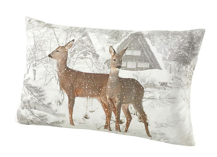 Kissenbezug &laquo;Rehe&raquo; REHE IM SCHNEE