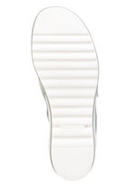 Waldläufer, bequeme Damen-Sandalen, Weite H, mit herausnehmbarem Fussbett WEISS-BUNT