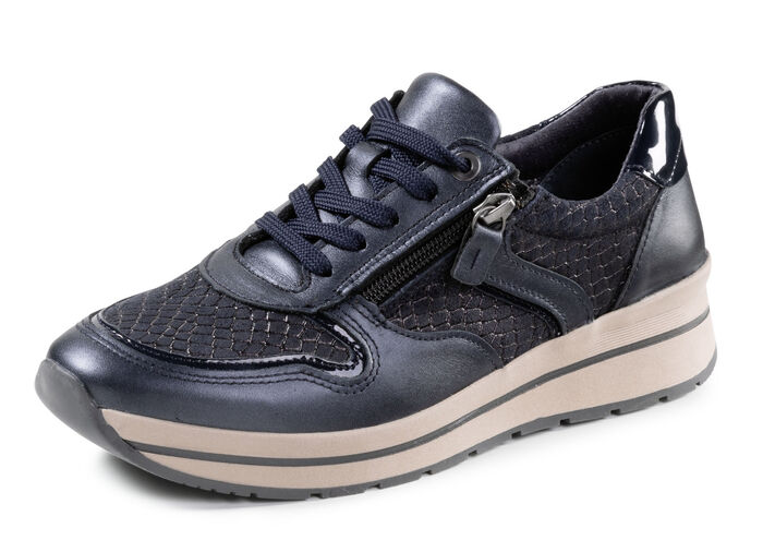 ELENA EDEN Schnür-Sneaker mit herausnehmbarem Lederfussbett DUNKELBLAU