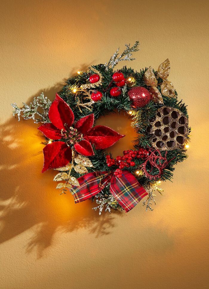 Beleuchteter Tannenkranz 