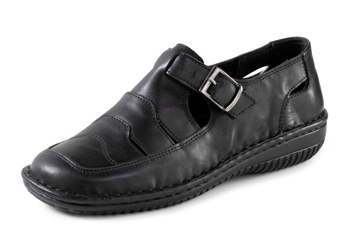 ELENA EDEN Slipper mit luftigen Durchbrüchen SCHWARZ