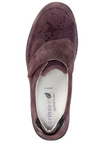 Waldläufer, bequeme Damen-Slipper, Weite K, mit herausnehmbarem Fussbett BURGUND