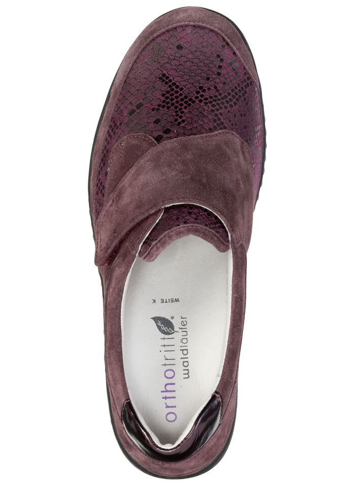 Waldläufer, bequeme Damen-Slipper, Weite K, mit herausnehmbarem Fussbett BURGUND