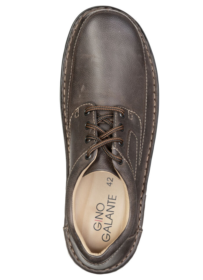 GINO GALANTE, klassische Herren-Schnürschuhe, mit herausnehmbarem Fussbett MARONE