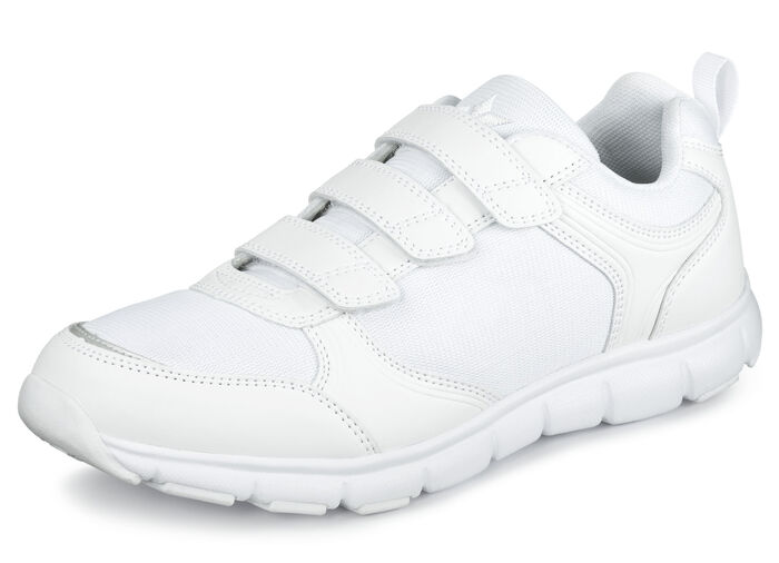 Sportliche Herren-Slipper, mit herausnehmbarem Fussbett WEISS