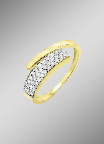 Eleganter Damenring mit Brillanten 