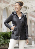 Lederjacke mit 2-Wege-Reissverschluss 