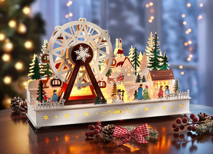 Beleuchteter Schwibbogen aus Holz 